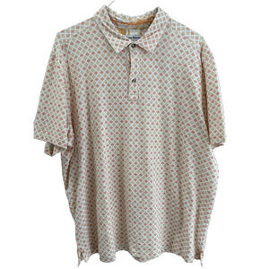 Tommy Bahama Orange Pattern XXL Polo Golf Tennis Pickleball Sporty
